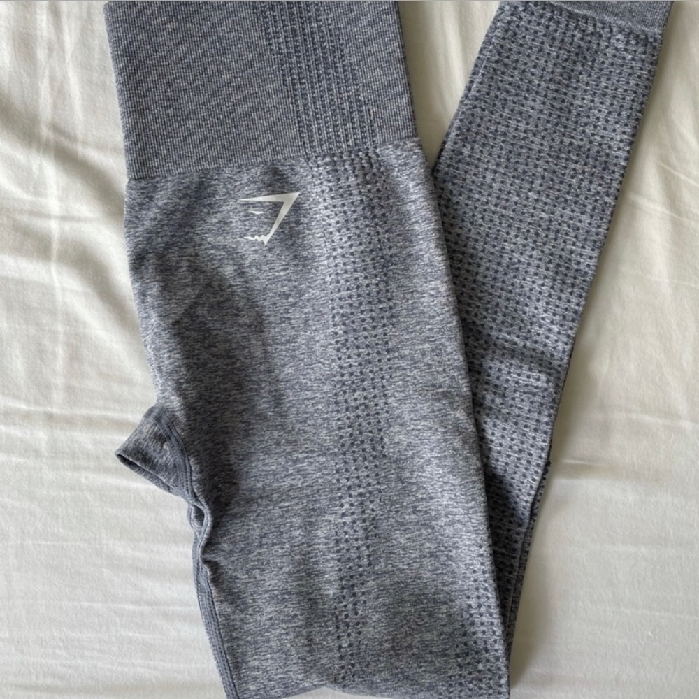 Vital seamless Steel Blue marl gymshark leggings in excellent condition!
